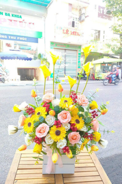 Giỏ hoa sáp