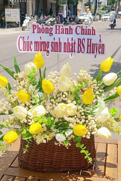 Giỏ hoa sáp