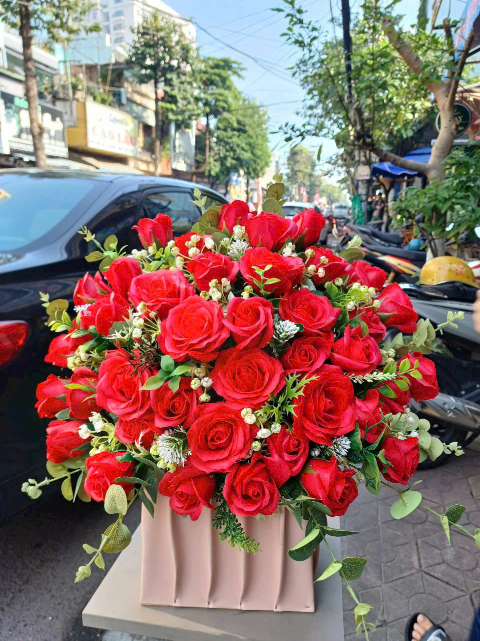 Giỏ hoa sáp